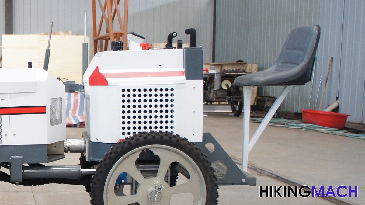 A comfortable chair allows you to operate the machine while seated