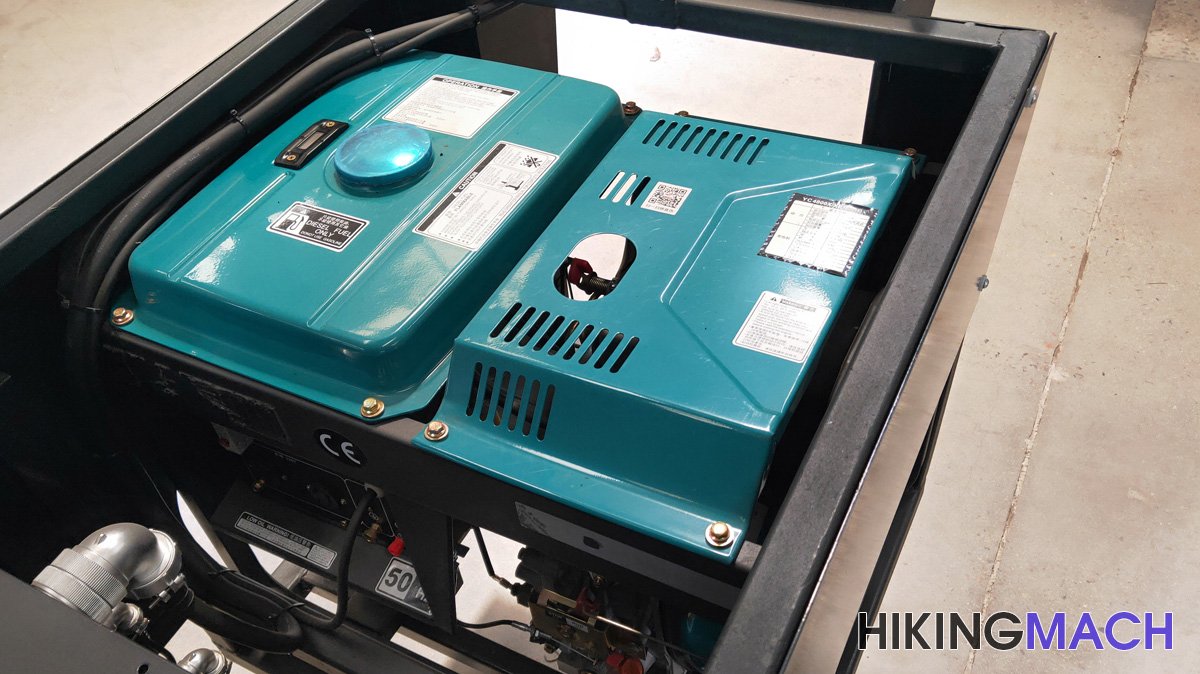 The machine is equipped with a high-quality diesel engine, providing strong power