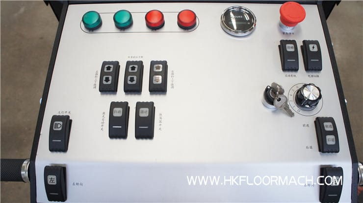 The control panel of ev850-2 laser screed