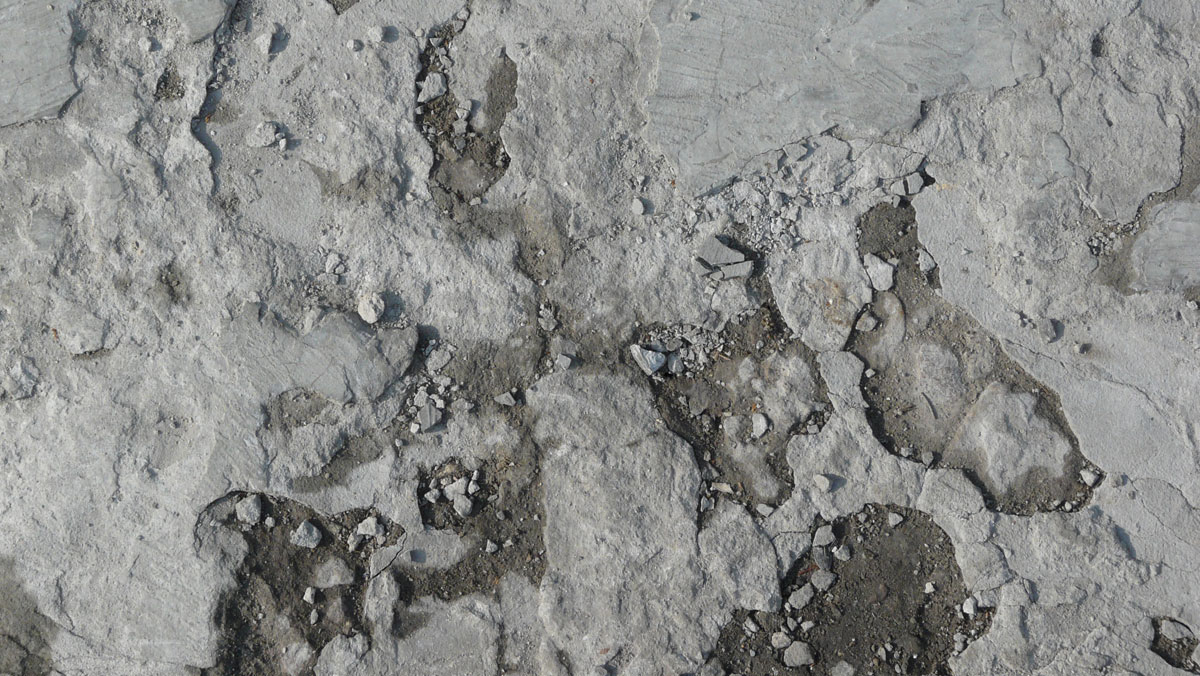 damaged concrete floor